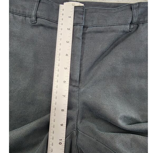 Chico's Pants Womens 0.5 S/6 Black So Slimming Mid Rise Cuffed Crop Leg Office - Picture 10 of 13